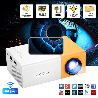 MiniCinema Portable Mini Projector 720P Mini Beamer For Phone Smartphone Home Theater Kids Gift YG300 LCD Projector Easy To Operate